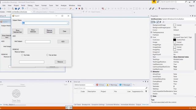 Creating a Combo Box in C# Part-2 смотреть онлайн