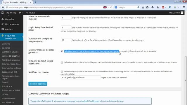All In One WP Security & Firewall: Seguridad de Ingreso de usuarios смотреть онлайн