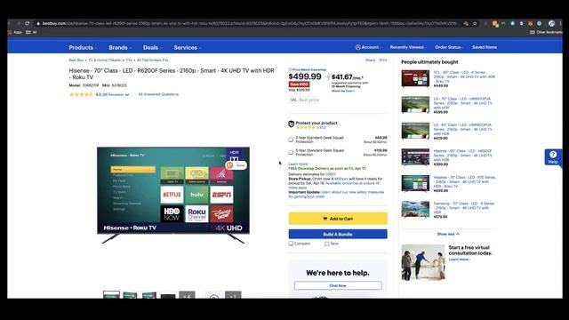 $500 Hisense 70-Inch Smart TV, Only $500 at Best Buy (Reg. $600), Deals, Coupons, Save Money смотреть онлайн