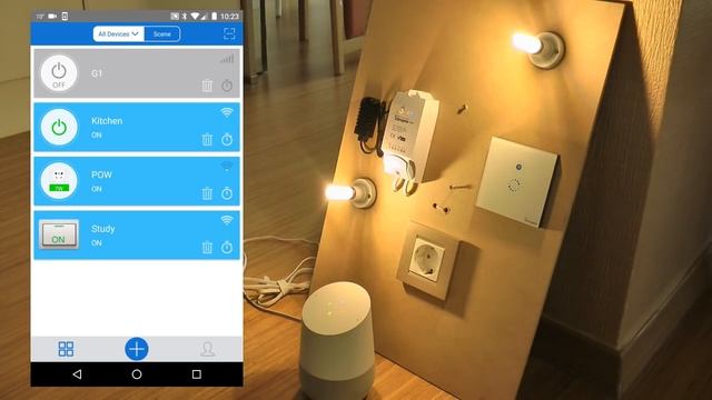 Sonoff voice control with Google Home смотреть онлайн