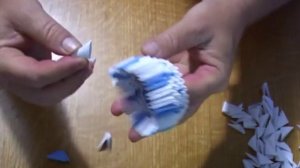 Модульное оригами. Маленький лебедь (3D origami)
