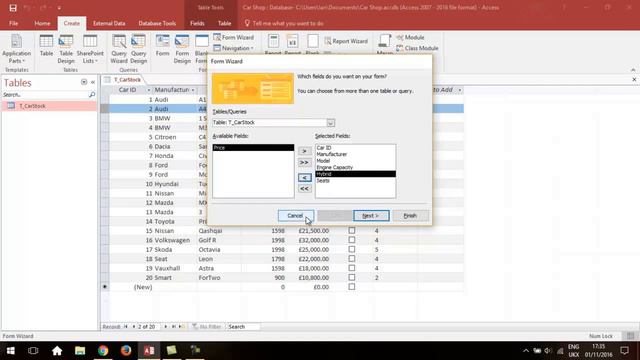 1.2 Access 2016 - Creating a simple form смотреть онлайн