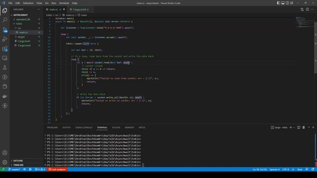 Overview of Rust's async/await, tokio and axum смотреть онлайн