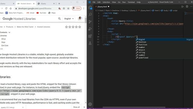 Using jQuery in page смотреть онлайн
