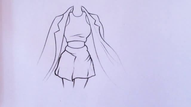 How to draw a beautiful dress drawing design easy for beginners Fashion illustration Pencil Sketch смотреть онлайн