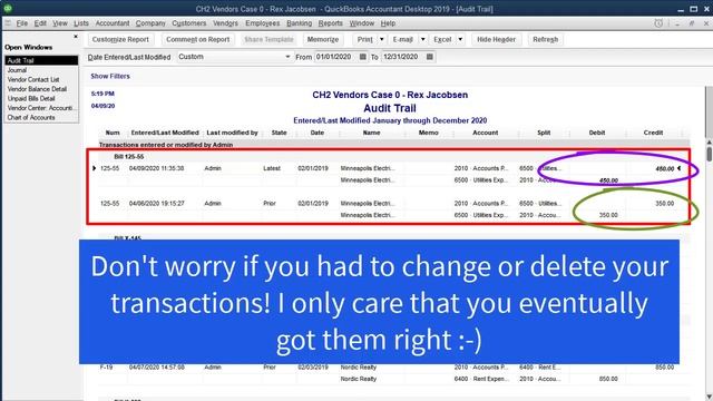 The Audit Trail Report - QuickBooks Desktop смотреть онлайн