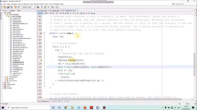 Java Applet Part-4 A Simple Banner Applet With Scrolling Message смотреть онлайн