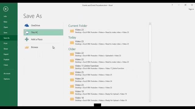 Before Save Excel VBA смотреть онлайн