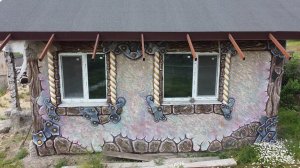 оформление  окна  дома.  из  арт  бетона.