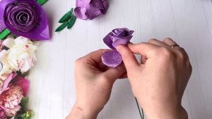 Роза из глиттерного фоамирана Подарок на 8 Марта своими руками / DIY Rose Flower Glitter Foam Paper