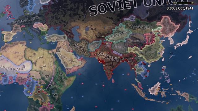 WHAT IF CHINA WAS UK'S PUPPET-hoi4 timelapse смотреть онлайн