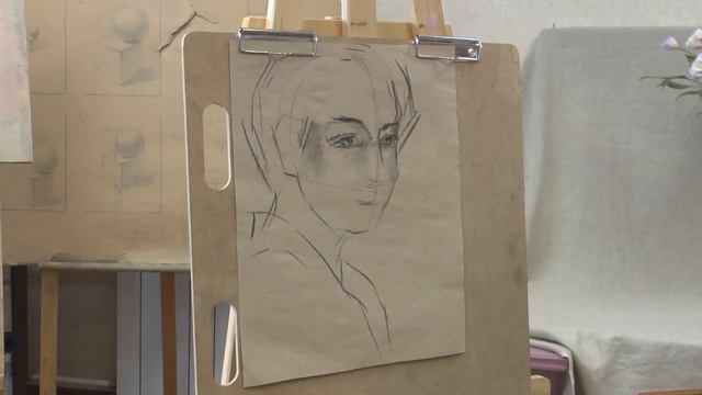 МАУ "МКДЦ" Рисование углем. Портрет смотреть онлайн