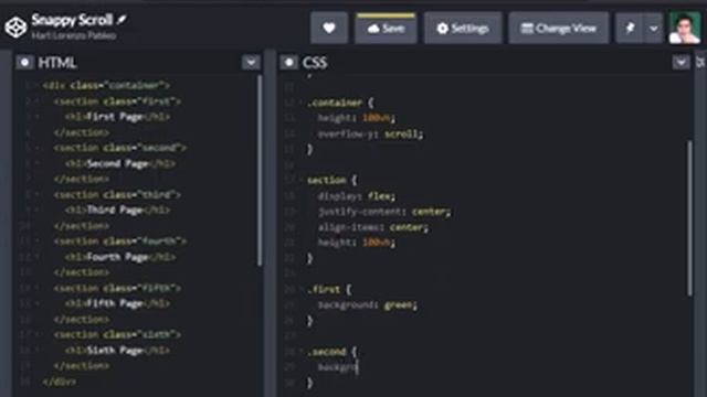 CSS Snappy Full Page Scroll Down Effect/Behavior | Playing with CSS смотреть онлайн