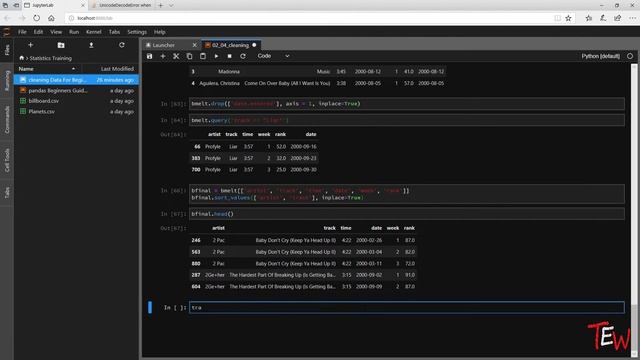 Cleaning Data In Python Using Pandas In Data Mining Example, Statistics With Python For Data Scienc смотреть онлайн