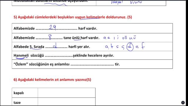 4. Sınıf Türkçe Açık Uçlu Sınav | Süreç Değerlendirme Sınavı | 4. Sınıf Eylül-Ekim Değerlendirme смотреть онлайн