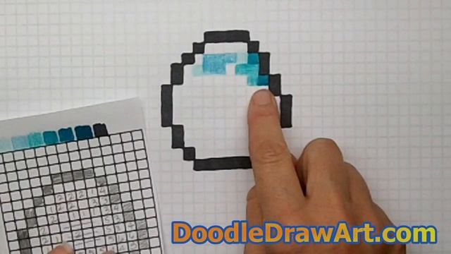 How to Draw a Minecraft Diamond - Step by Step смотреть онлайн