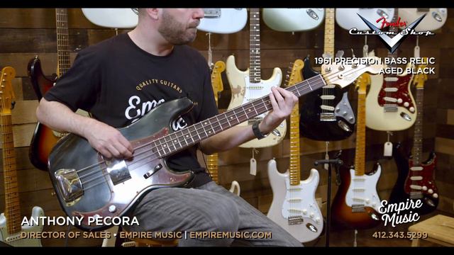 Fender Custom Shop 1961 Precision Bass Relic Aged Black - EMPIRE MUSIC смотреть онлайн