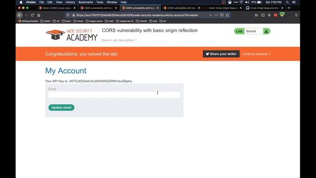 Portswigger Lab - Cors Lab 1