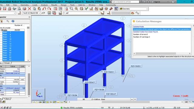 Robot Structural Analysis Professional- - CHECK WARNING & ERRORS AFTER CALCULATION смотреть онлайн