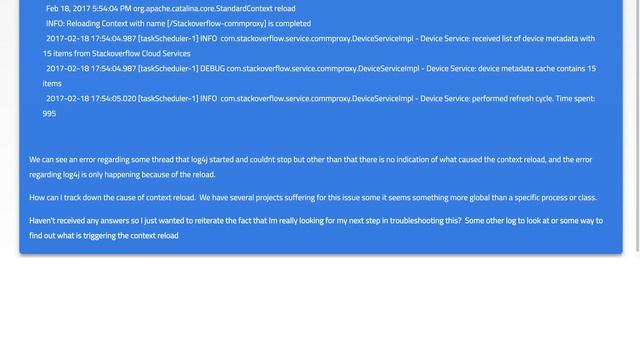 Why is Tomcat 8.5 reloading context смотреть онлайн
