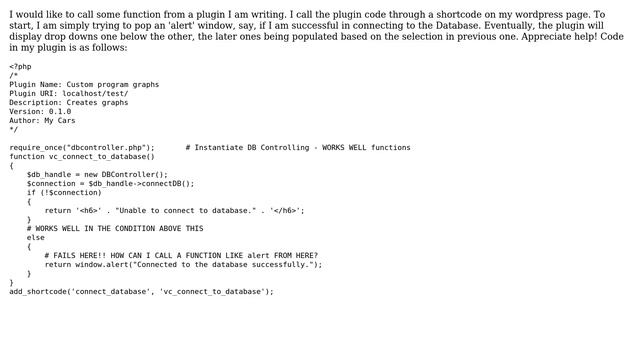 Wordpress: How can I call functions from a custom plugin? смотреть онлайн
