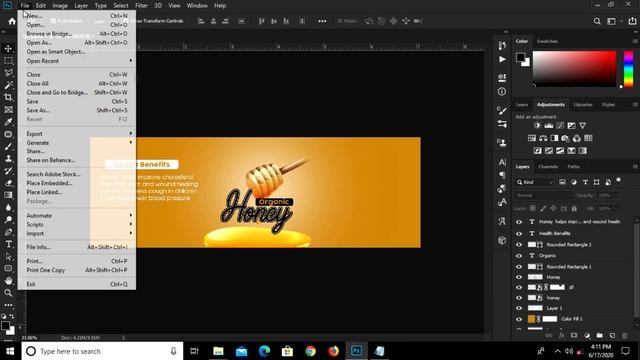 How To Create A Simple Honey Label Design In Photoshop