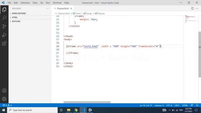 iframe tag in HTML | iframe tag |Embed YouTube | HTML tutorial for beginners | HTML Tags смотреть онлайн