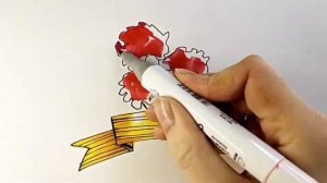 Как нарисовать гвоздики и и георгиевскую ленточку очень просто на 9 мая/Уроки пошагового рисования