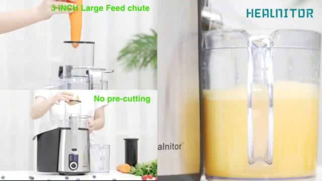 1000W 5-SPEED LCD Screen Centrifugal Juicer Machines Vegetable and Fruit, Healnitor Juice Extractor смотреть онлайн