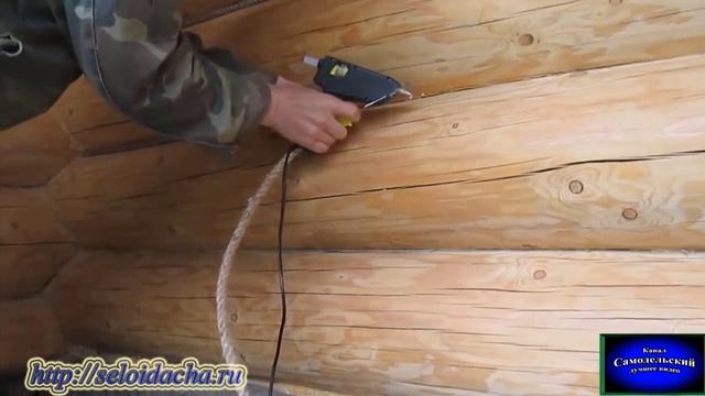 Отделка сруба канатом смотреть онлайн