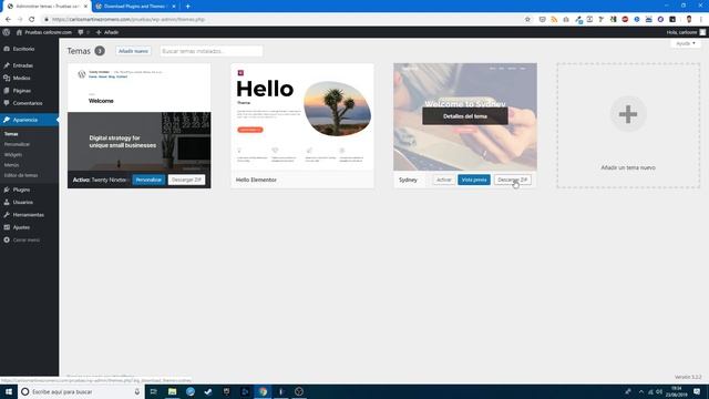 Como descargar tus temas y plugins desde el administrador de WordPress смотреть онлайн