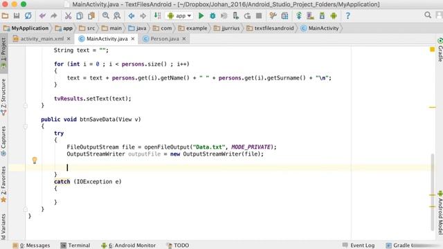 Save data using text files in android studio смотреть онлайн