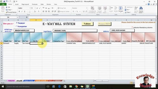 How to create Bulk-E way Bill JSON file using Excel Tool in NEW FORMAT-in Hindi смотреть онлайн