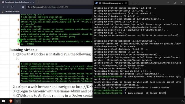 Running AirSonic in Docker смотреть онлайн