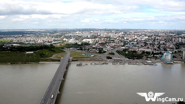 Аэросъемка г. Барнаул (Новый мост) (WingCam) смотреть онлайн