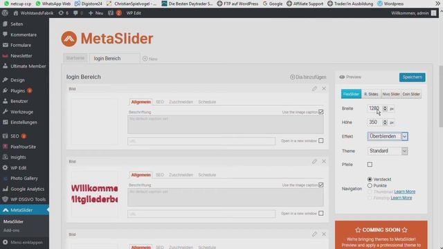 WordPress 030 Wordpress MetaSlider einrichten effekte bestimmen смотреть онлайн