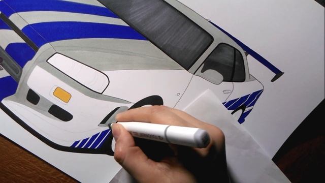 Рисуем Nissan Skyline GT-R R34 из 2Fast2Furious | How To Draw Nissan Skyline GT-R R34 | Skyline R34