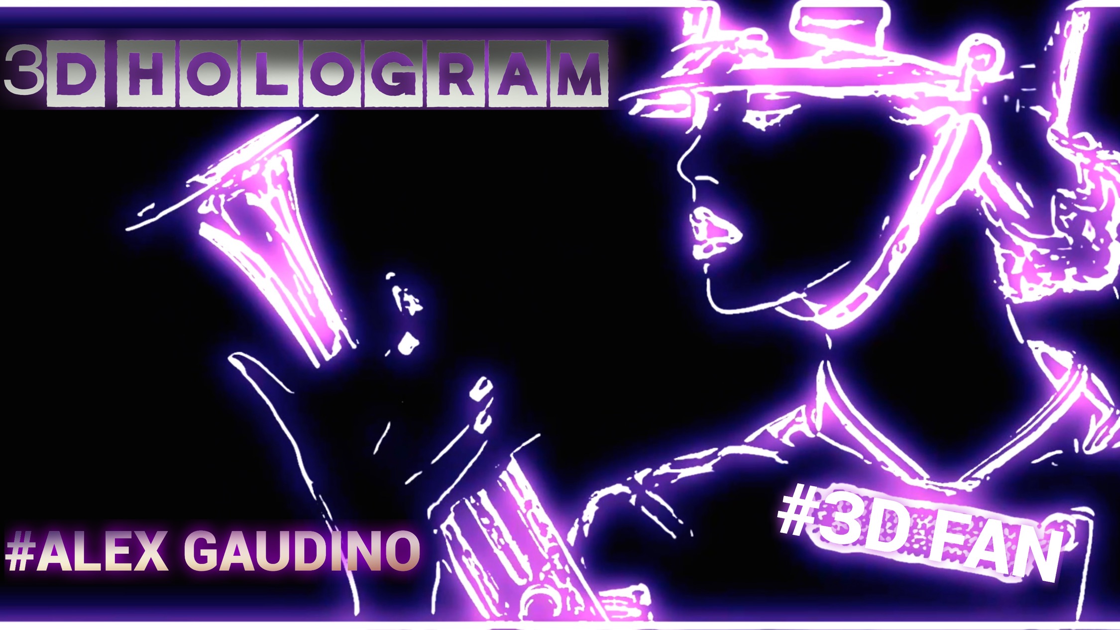 Alex Gaudino. 3D голограмма. для 3D  вентилятора.  #3dhologramfan #hologram #3dhologram