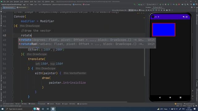 Draw Image on Jetpack Compose Canvas | Draw vector drawable on jetpack compose canvas смотреть онлайн