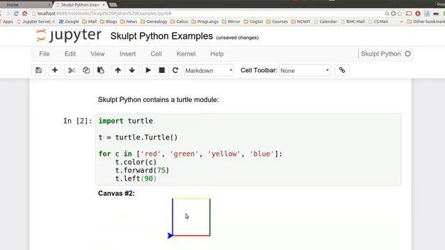 Skulpt Python as a Jupyter Notebook смотреть онлайн
