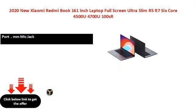 2020 New Xiaomi Redmi Book 161 inch Laptop Full Screen Ultra Slim R5 R7 Six Core 4500U 4700U 100sR смотреть онлайн