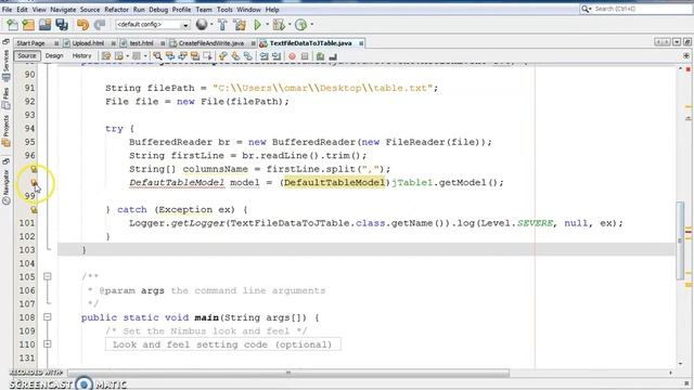 JAVA IO - How To Import Text File Data To JTable In Java [ with source code ] смотреть онлайн