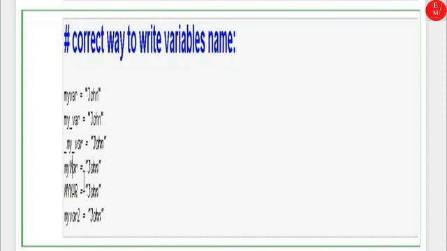 Variables in Python | Scope of Variable | How to Choose Variable in Python | Python in Hindi смотреть онлайн
