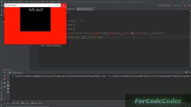 Tkinter Label widget In Detail | GUI Programming Using Python Tkinter #3 смотреть онлайн