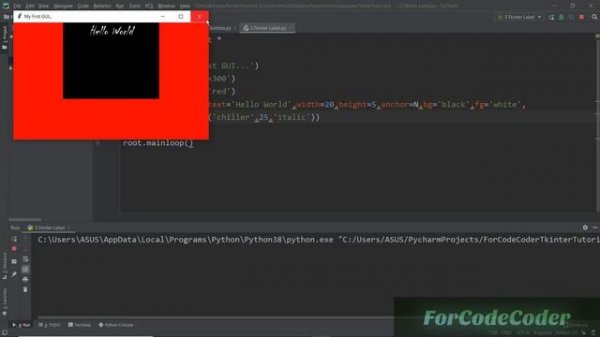 Tkinter Label widget In Detail | GUI Programming Using Python Tkinter #3