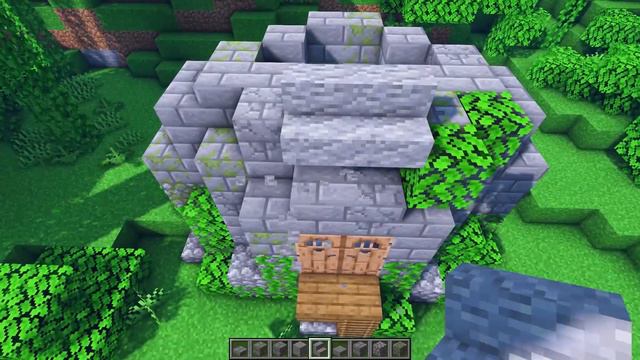 How to make a monkey statue house - Minecraft Tutorial смотреть онлайн
