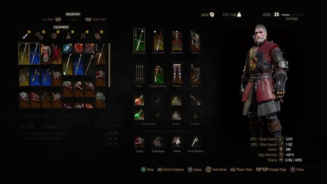 The Witcher 3: Hearts of Stone - Order of the Flaming Rose Armor, Trousers, Gauntlets Appearance смотреть онлайн