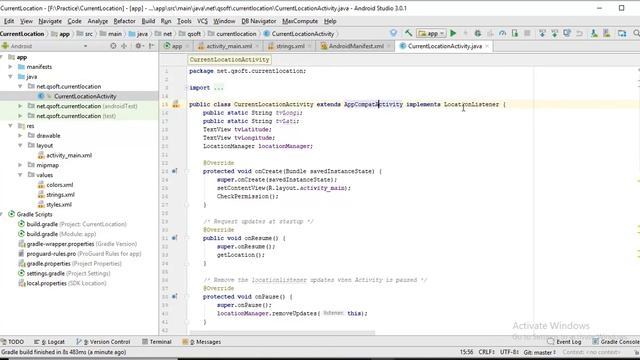 Get Current location Example in Android Studio смотреть онлайн