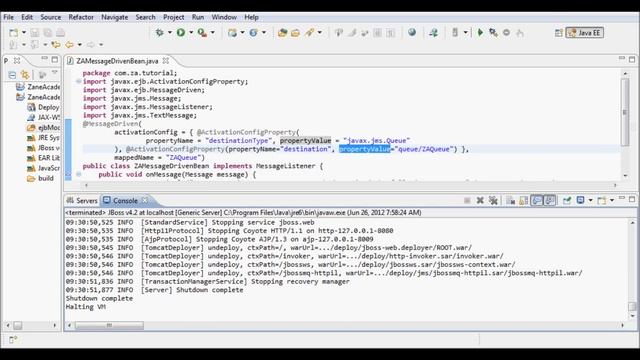 EJB 3.0 - MDB Queue Tutorial [01] - Running on the JBoss Application Server смотреть онлайн