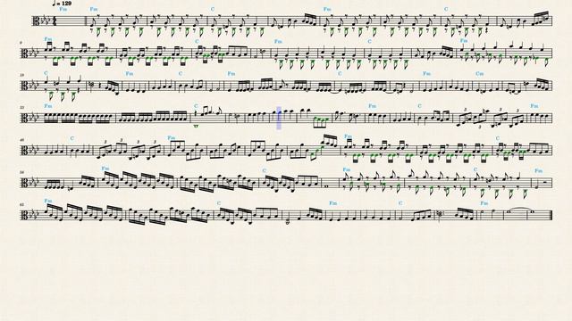 Wednesday Plays Cello (Viola Sheet Music with Alto Clef) смотреть онлайн